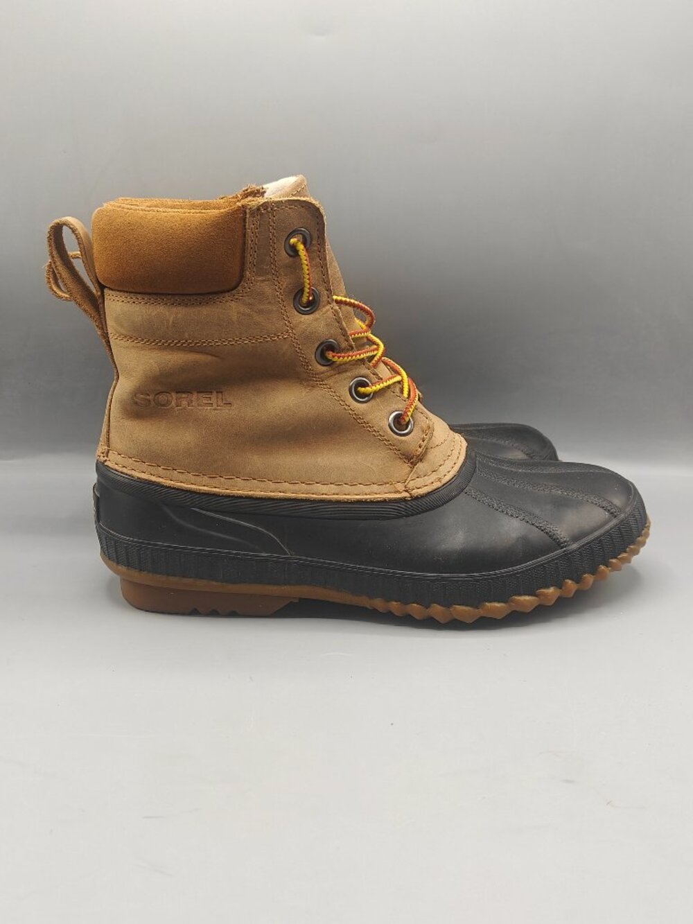 Sorel Cheyenne Waterproof Leather Duck Snow Boots Brown Men’s 8 Pre-Owned